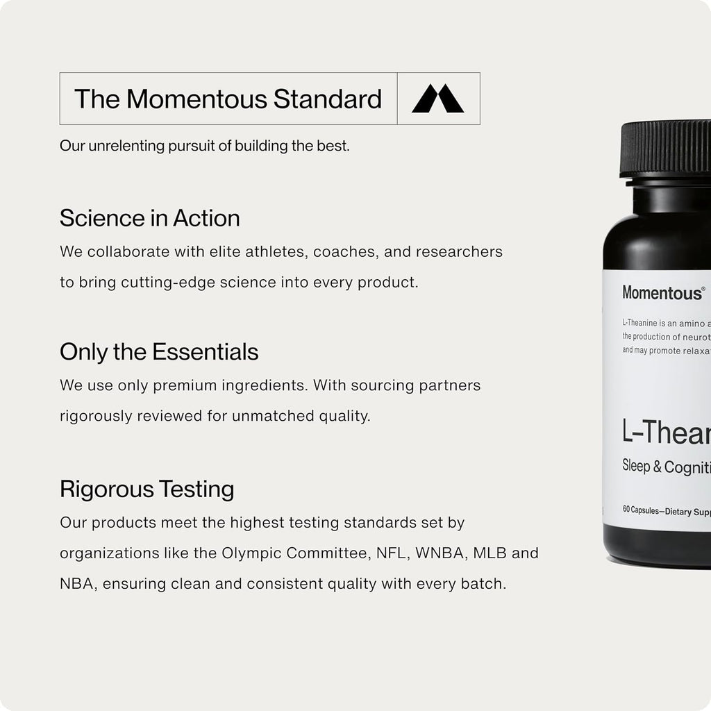 Momentous L-Teanina - 200 mg - 60 Cápsulas - Complemento Alimenticio