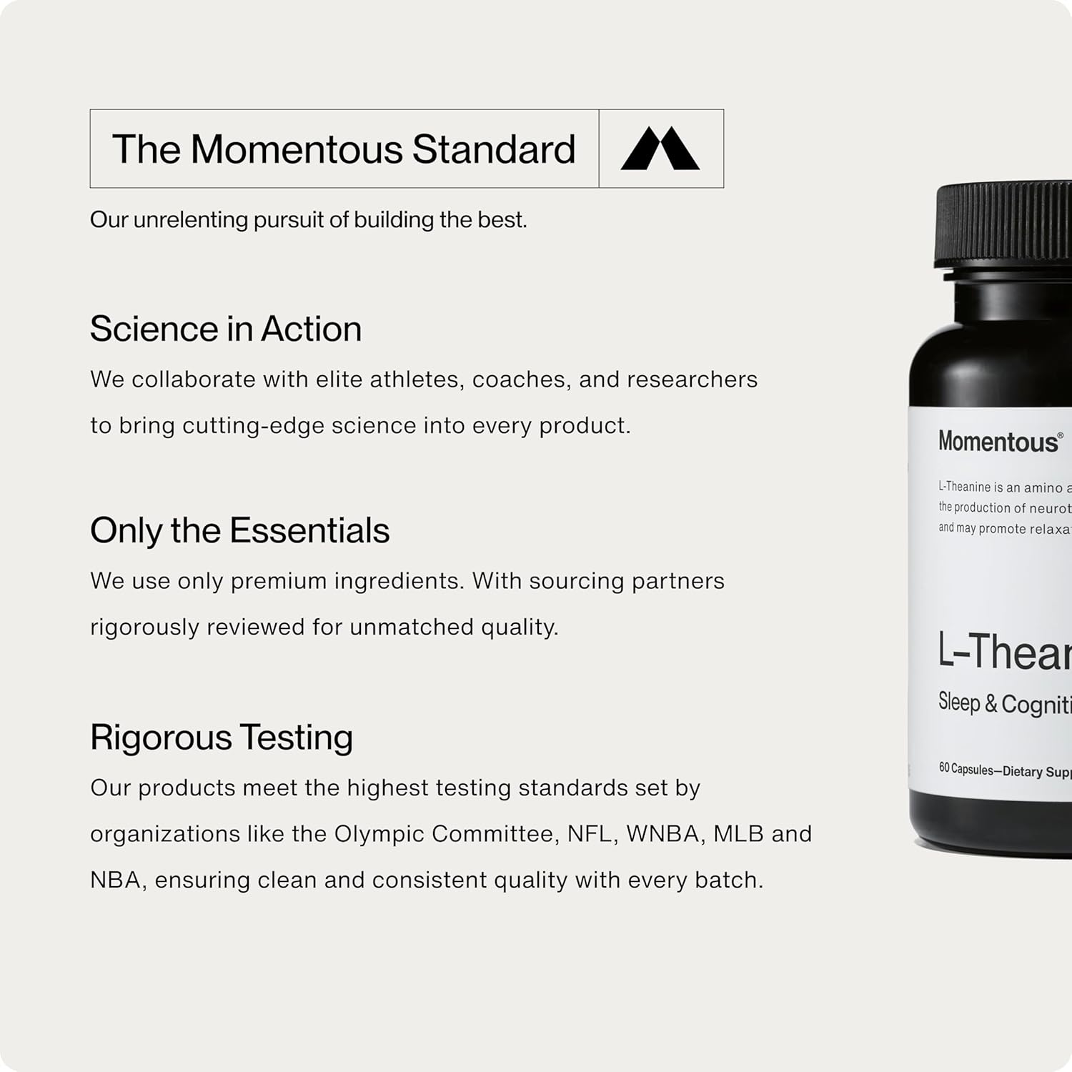 Momentous L-Teanina - 200 mg - 60 Cápsulas - Complemento Alimenticio