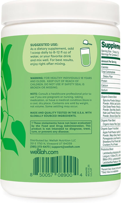 Wellah Leaf, Laugh, Love Super Greens Powder (Sin Sabor) 30 Porciones - Mezcla de Superalimentos – Image 3