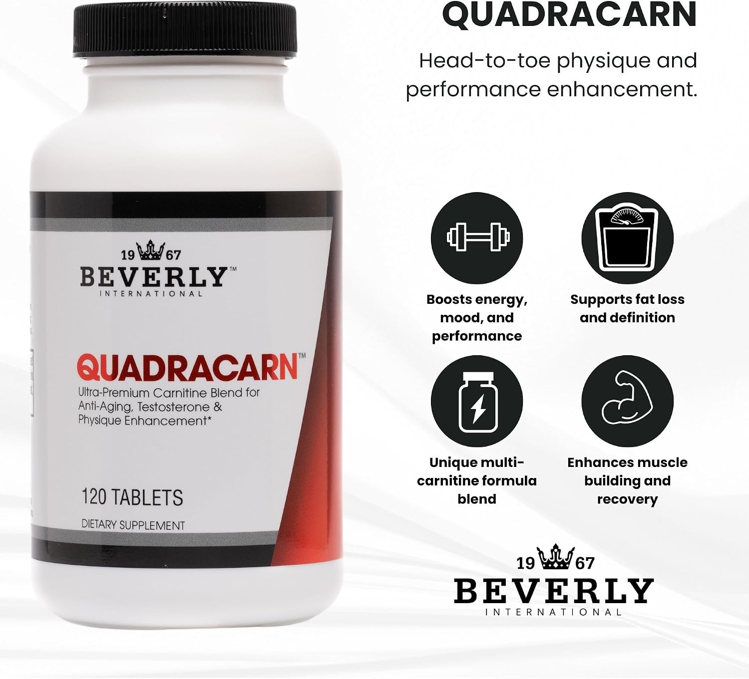 Beverly International Quadracarn 4X-Potency Carnitine Blend - 120 Tablets