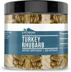 Earthborn Elements Extracto de Turkey Rhubarb, 200 Cápsulas, Puro y Sin Aditivos