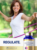 Carlyle Chitosan 1200 mg - 120 Cápsulas de Liberación Rápida - Sin Gluten, No GMO