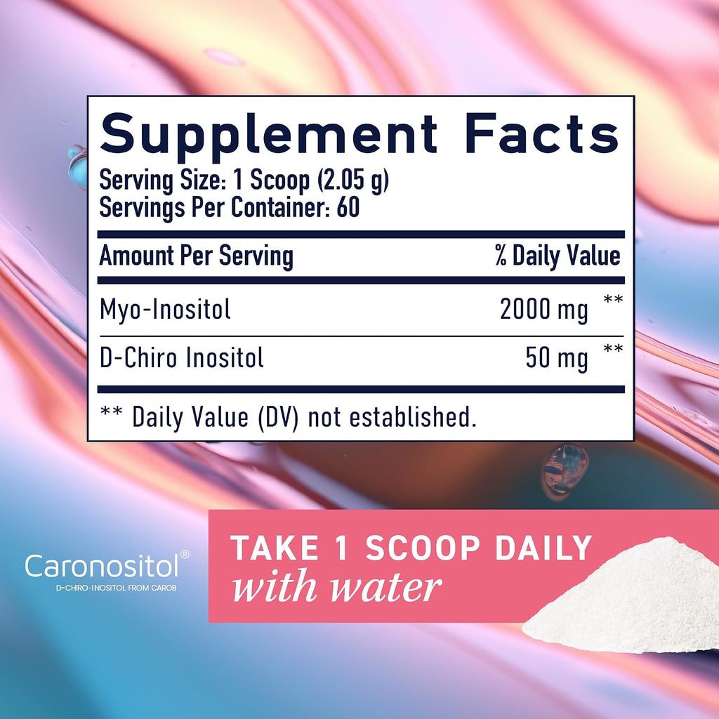 Myo-Inositol & D-Chiro Inositol en Polvo | Proporción 40:1 | 2000mg Myo + 50mg D-Chiro | 60 Dosis