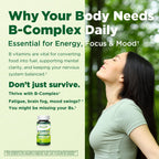 INNERVISNUTRITION Complejo B Bioactivo con B12 y Folato Activos – 60 Cápsulas Veganas