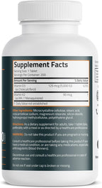 Bronson Vitamina K2 D3 (MK7) Complemento Alimenticio - 5000 UI de Vitamina D3 y 90 mcg de K2 MK-7, 200 Comprimidos