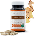 Secrets of the Tribe Wild Yam (Dioscorea Villosa) USDA Orgánico 60 Cápsulas