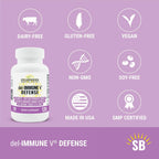 Del-Immune V® Defense by Stellar Biotics, Metabiótico Natural para el Apoyo Inmunitario y la Salud Intestinal (120 Cápsulas)