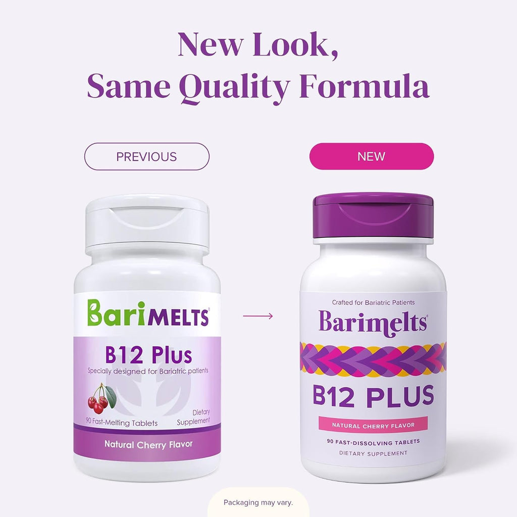 BariMelts Vitamin B12 Plus, 90 Comprimidos de Disolución Rápida (Suministro para 3 Meses)