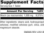Source Naturals Niacinamide B-3, Vitamina B-3 Vegana, 1500 mg - 100 Comprimidos