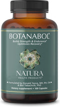 Natura Health Products Botanabol Suplemento - Aumenta Fuerza y Resistencia - con Rhaponticum, Shilajit, Cordyceps, Cissus Quadrangularis (100 Cápsulas)