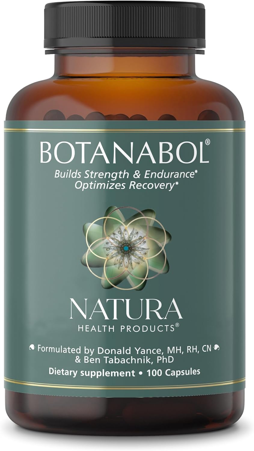 Natura Health Products Botanabol Suplemento - Aumenta Fuerza y Resistencia - con Rhaponticum, Shilajit, Cordyceps, Cissus Quadrangularis (100 Cápsulas)
