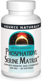 Source Naturals Fosfatidil Serina Matriz 500 mg, 60 Cápsulas Blandas