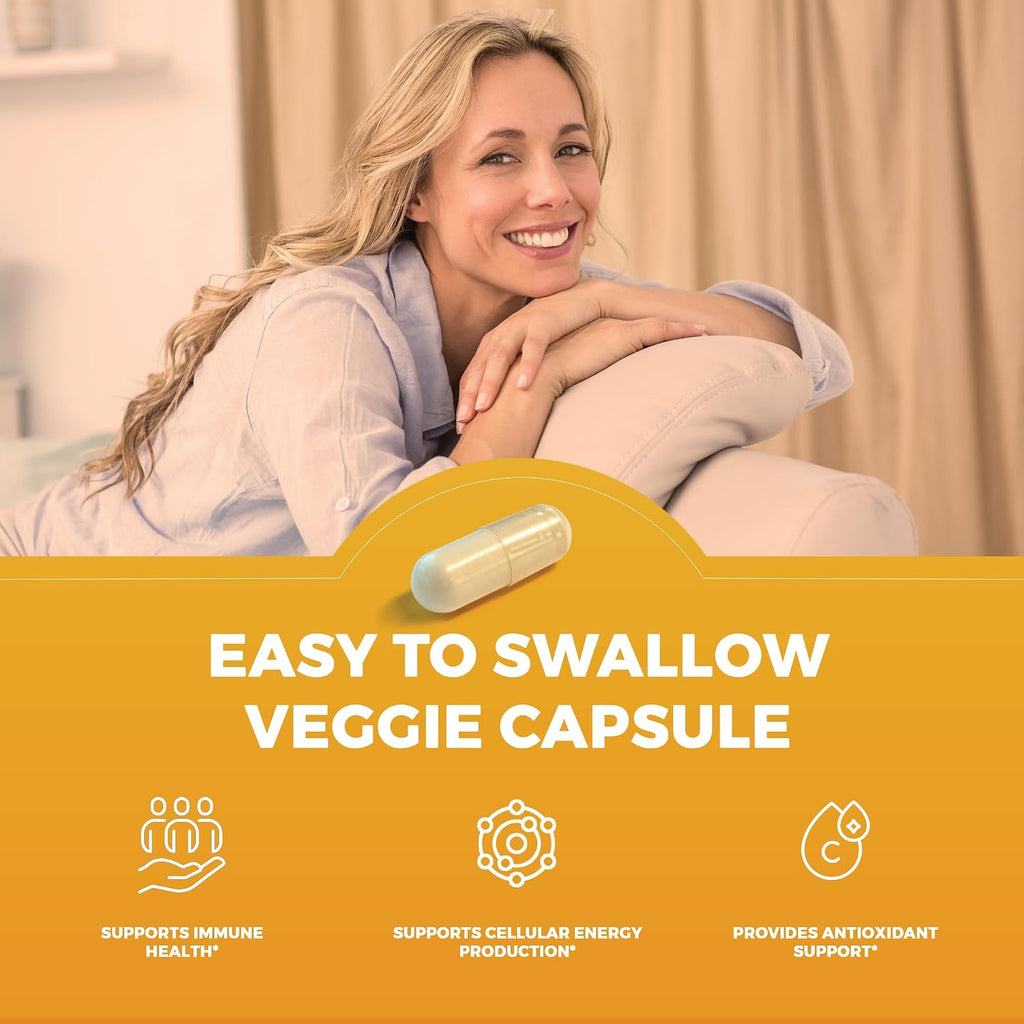 Viva Naturals Vitamina C y Zinc 1000 mg - 250 Cápsulas Vegetales