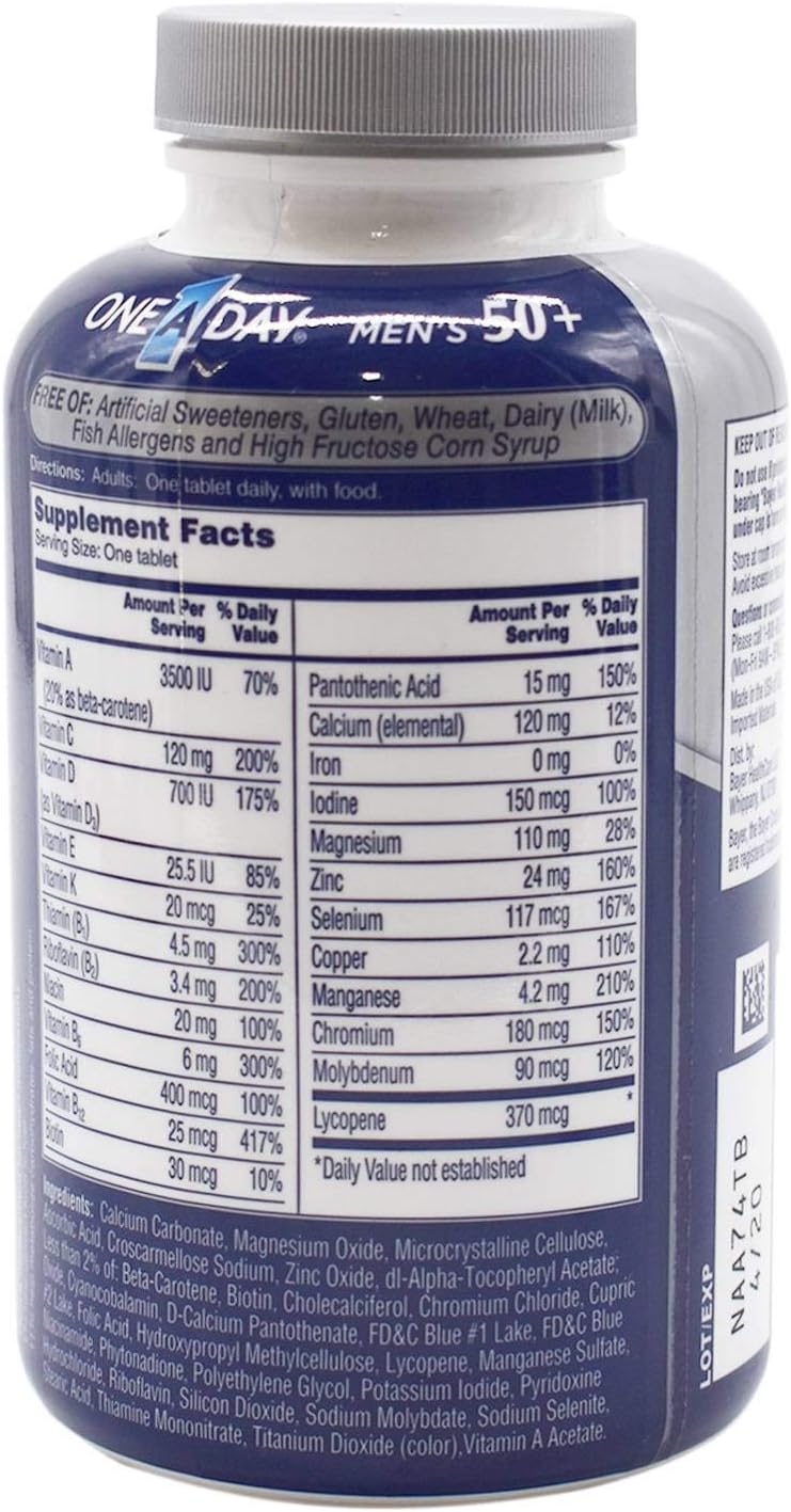 One-A-Day Multivitamínico para Hombres 50+ (300 Comprimidos)