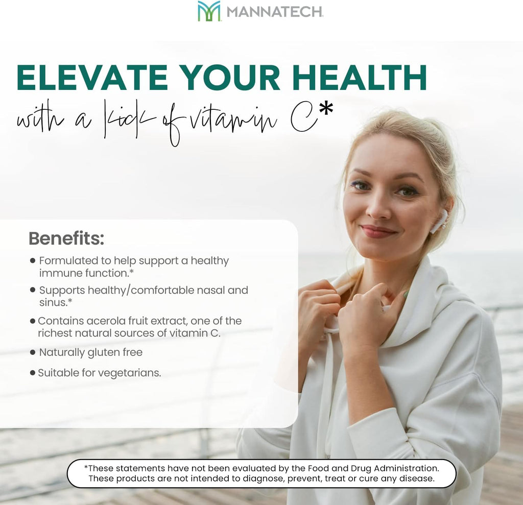 Manna-C 60 Cápsulas – Apoyo Nasal y Sinusal con Vitamina C y Glicanos