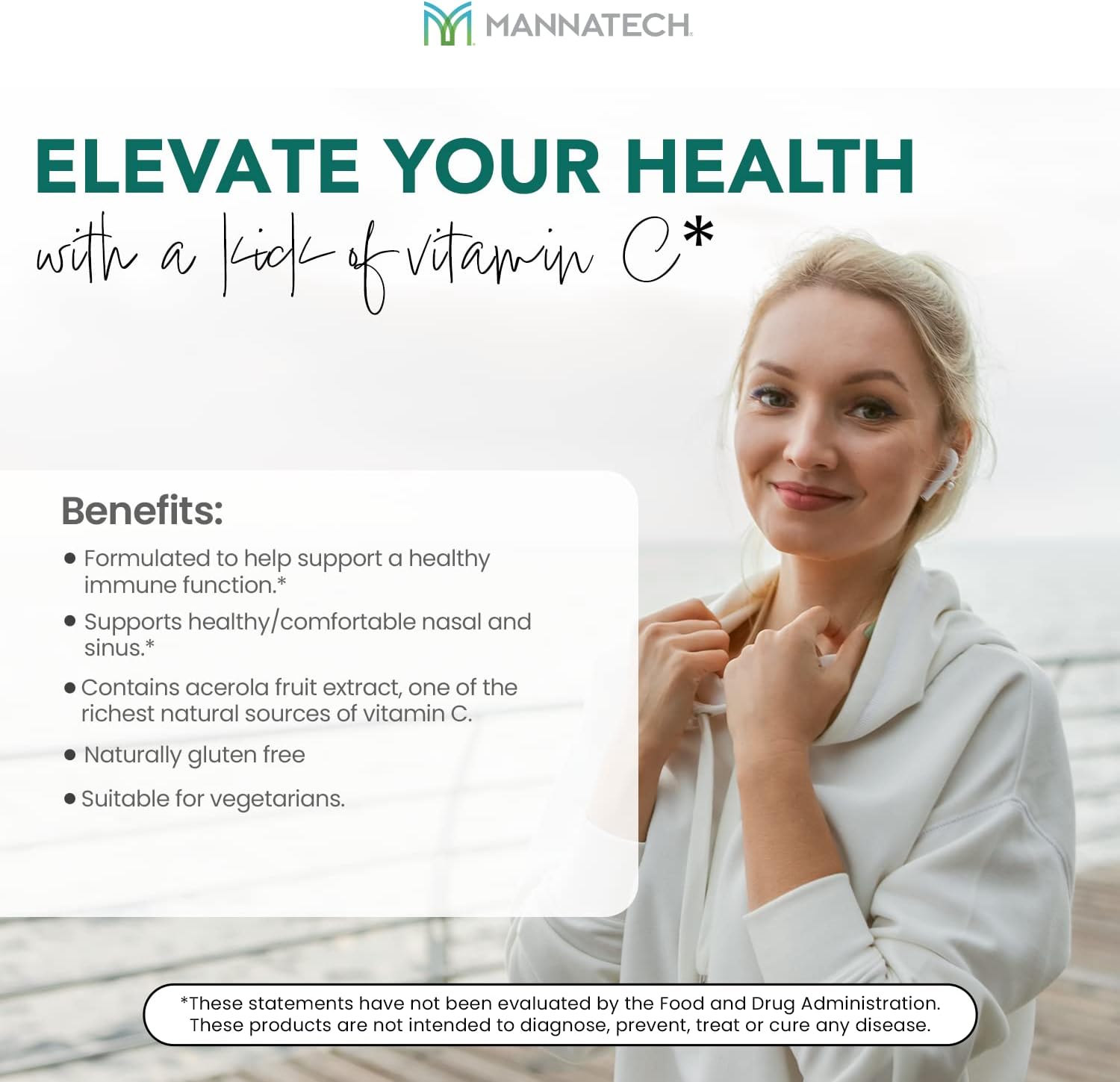 Manna-C 60 Cápsulas – Apoyo Nasal y Sinusal con Vitamina C y Glicanos