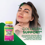 Extra Strength Biotina 5000 mcg para Piel, Cabello y Uñas - Pack de 2 (240 Cápsulas Blandas)