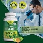 Complemento Orgánico de Bergamota Cítrica - 1000 mg - 120 Cápsulas