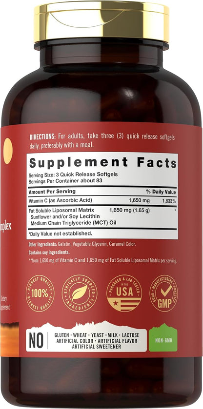 Tahoe Nutritionals Complejo de Vitamina C – La vitamina C contribuye a la protección de las células frente al daño – Image 2