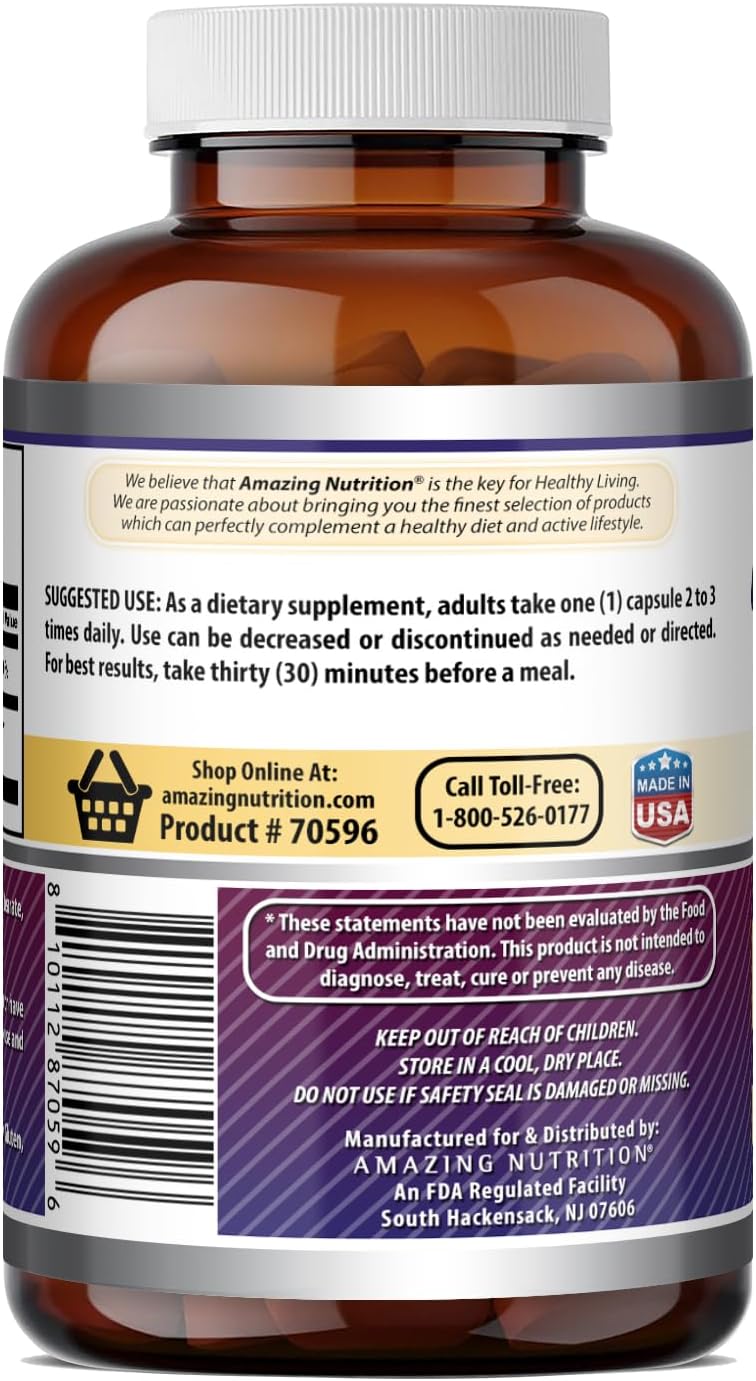 Amazing Formulas DLPA 1000 mg | DL-Fenilalanina | 180 Cápsulas