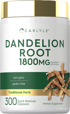 Carlyle Extracto de Raíz de Diente de León - 300 Cápsulas | Taraxacum Officinale