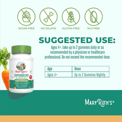 MaryRuth's Super Greens Gummies con Quercetina - 60 Gominolas Veganas Sin Azúcar – Image 3