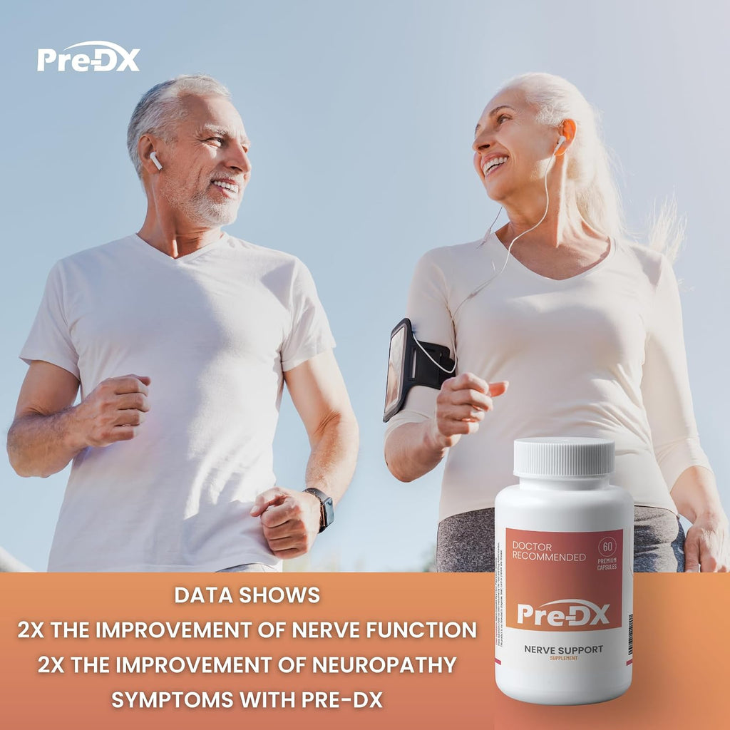 Pre-DX Nerve Support - Multivitamínico Avanzado con L-Metilfolato y Complejo B - 60 Cápsulas