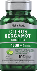 Suplemento de Bergamota Cítrica de Piping Rock | 100 Cápsulas Extracto | Complejo Vegetariano | No OGM, Sin Gluten