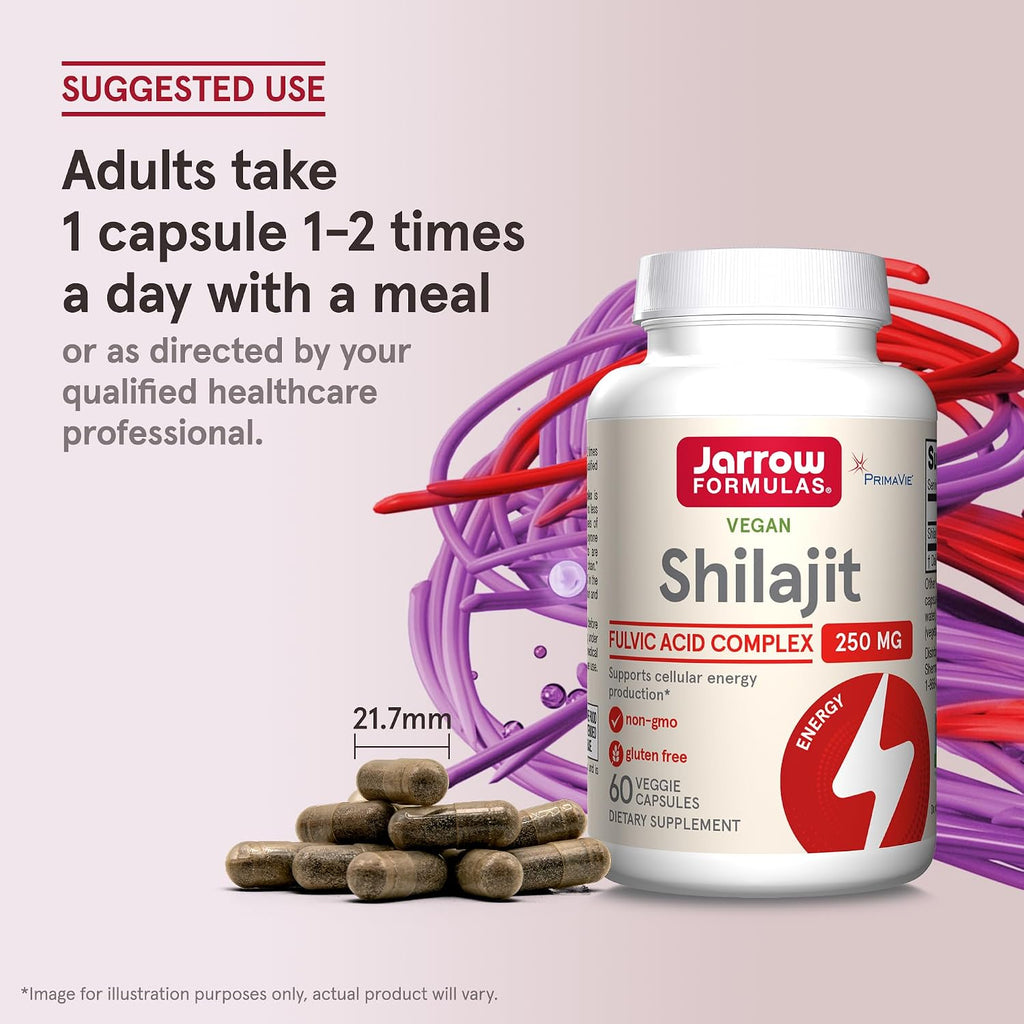 Jarrow Formulas Shilajit 250 mg - Complejo de Ácido Fúlvico - 60 Cápsulas Vegetales