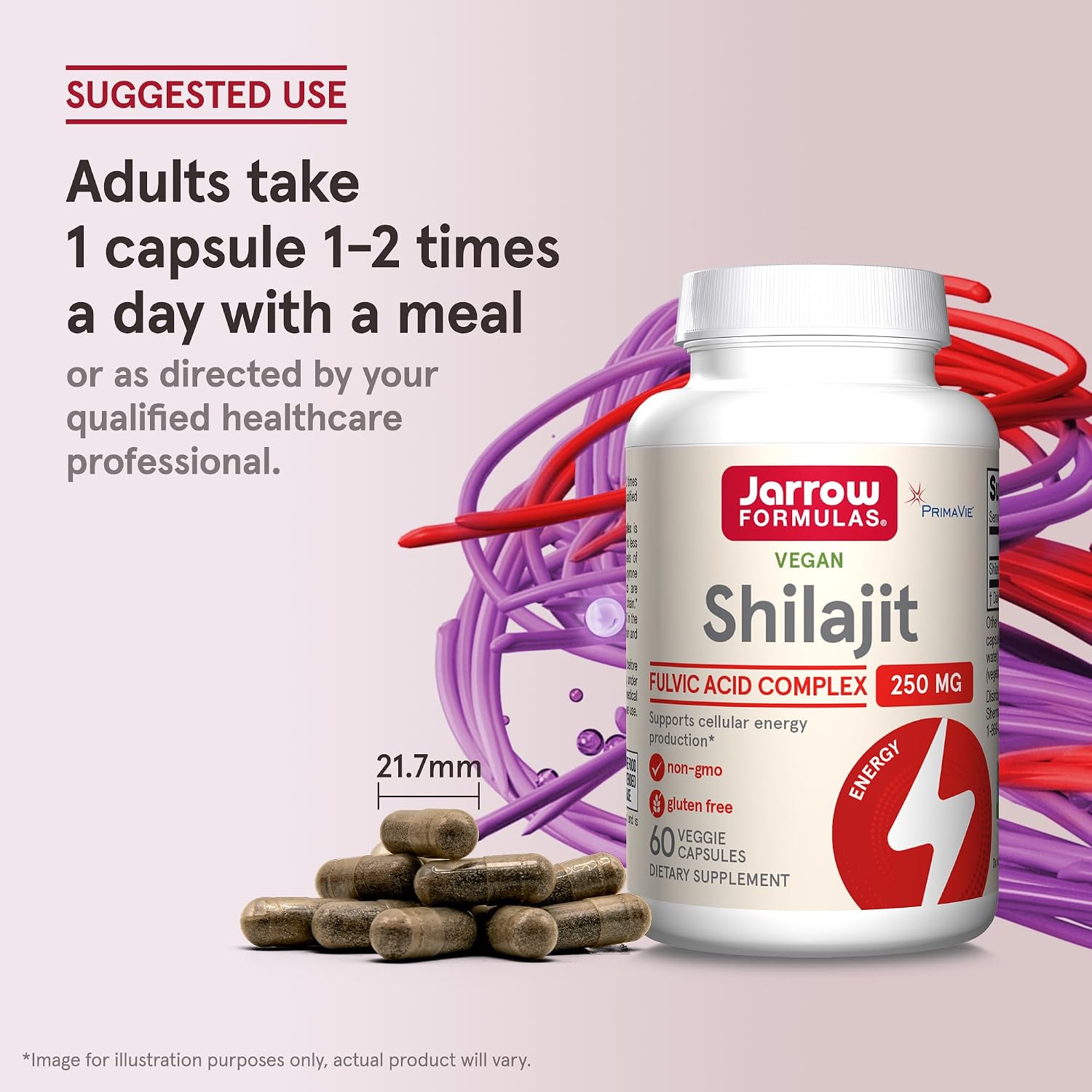 Jarrow Formulas Shilajit 250 mg - Complejo de Ácido Fúlvico - 60 Cápsulas Vegetales