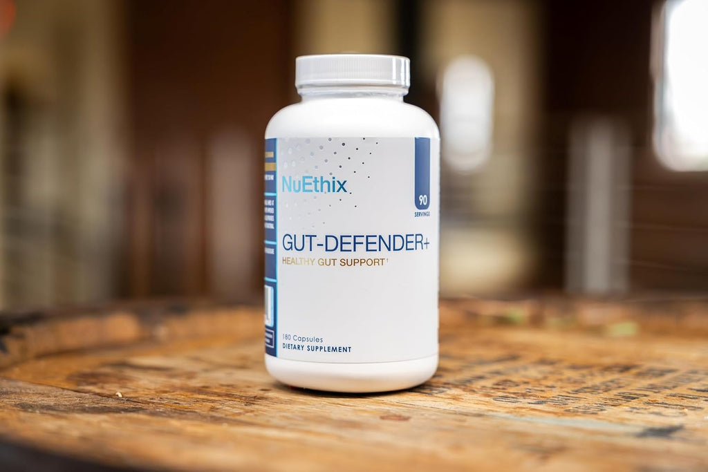 NuEthix Formulations Gut Defender+ Microbiome Balance, 180 Cápsulas, 90 Dosis