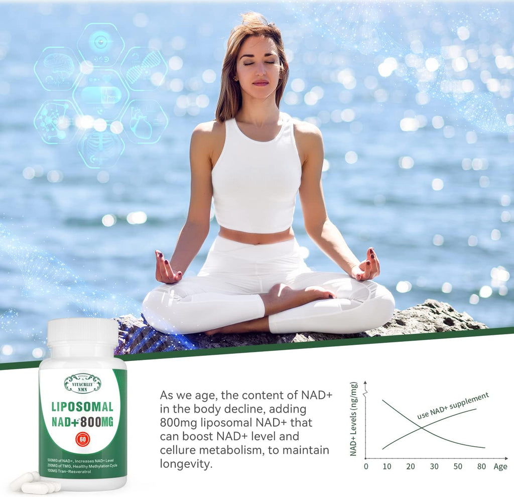 NAD+ Plus Liposomal 800mg - 60 Cápsulas