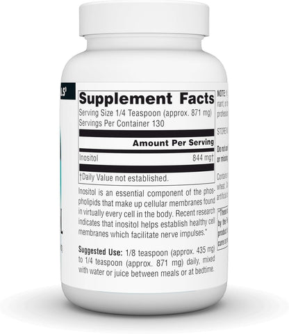Source Naturals Inositol Puro en Polvo - 113 – Metabolismo energético: Interviene en la señalización de la – Image 2