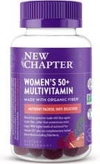 New Chapter Women's 50+ Gominolas Multivitamínicas – 52% Menos Azúcar, Vitaminas para un Envejecimiento Saludable con Vitamina C, Vitaminas B y Zinc, Sin Gluten, Sabor a Bayas y Cítricos, 90 unidades