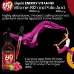 Bricker Labs B-12 Blast Vitamina B12 Líquida con Ácido Fólico, 59 ml