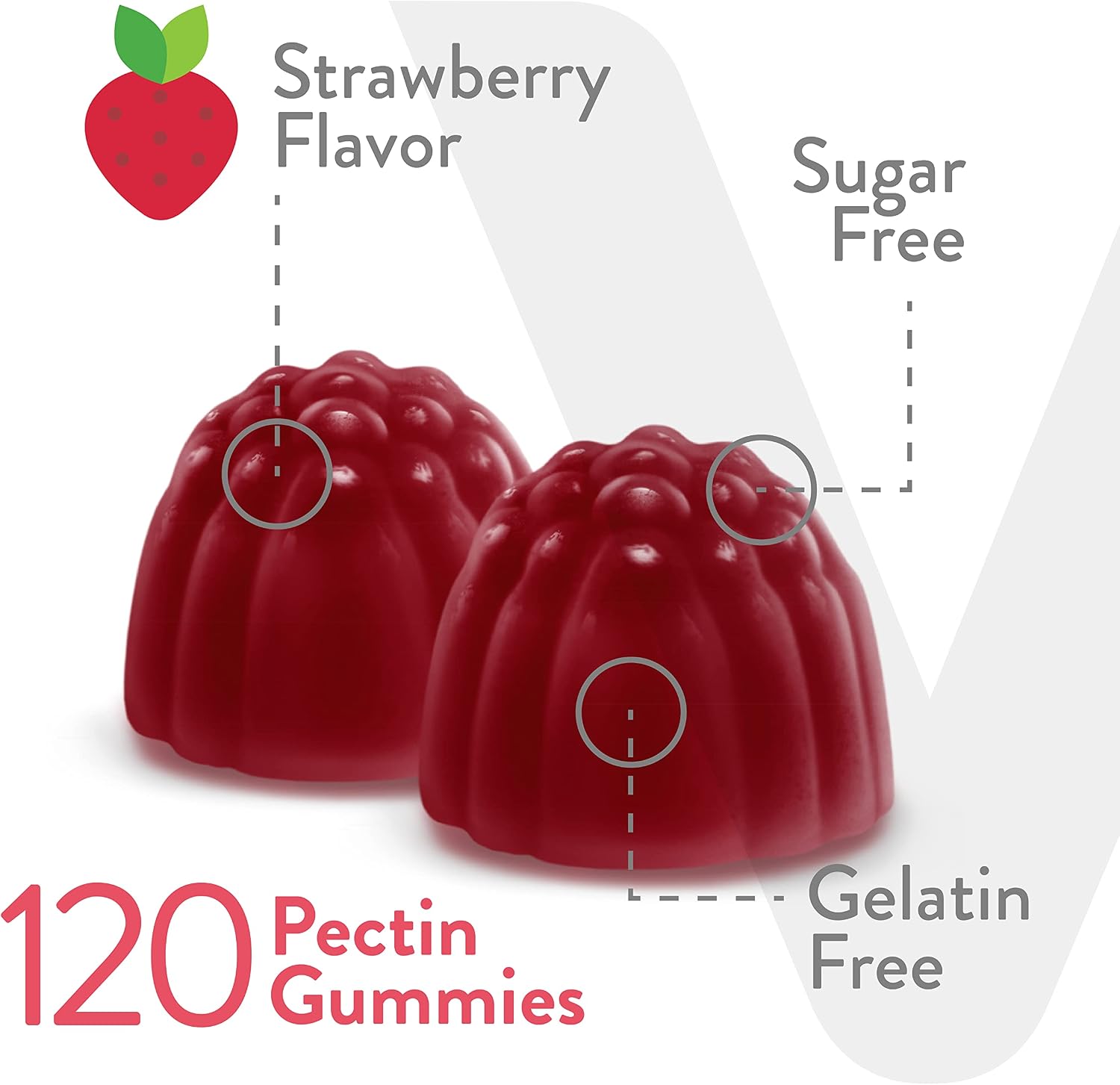 Viteey Gominolas de Vitamina B12 1000mcg sin Azúcar, Sabor Fresa, 120 Gominolas