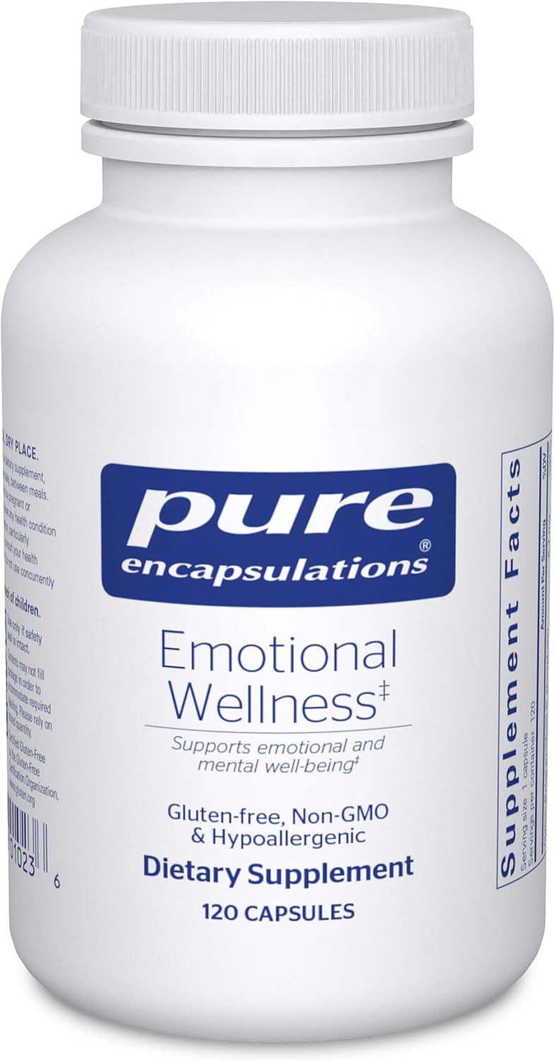 Pure Encapsulations Emotional Wellness - Apoyo para el Estrés Ocasional, 60 Cápsulas