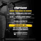 Mutant Madness Pre Workout en Polvo - 30 Servicios - Orange Rush