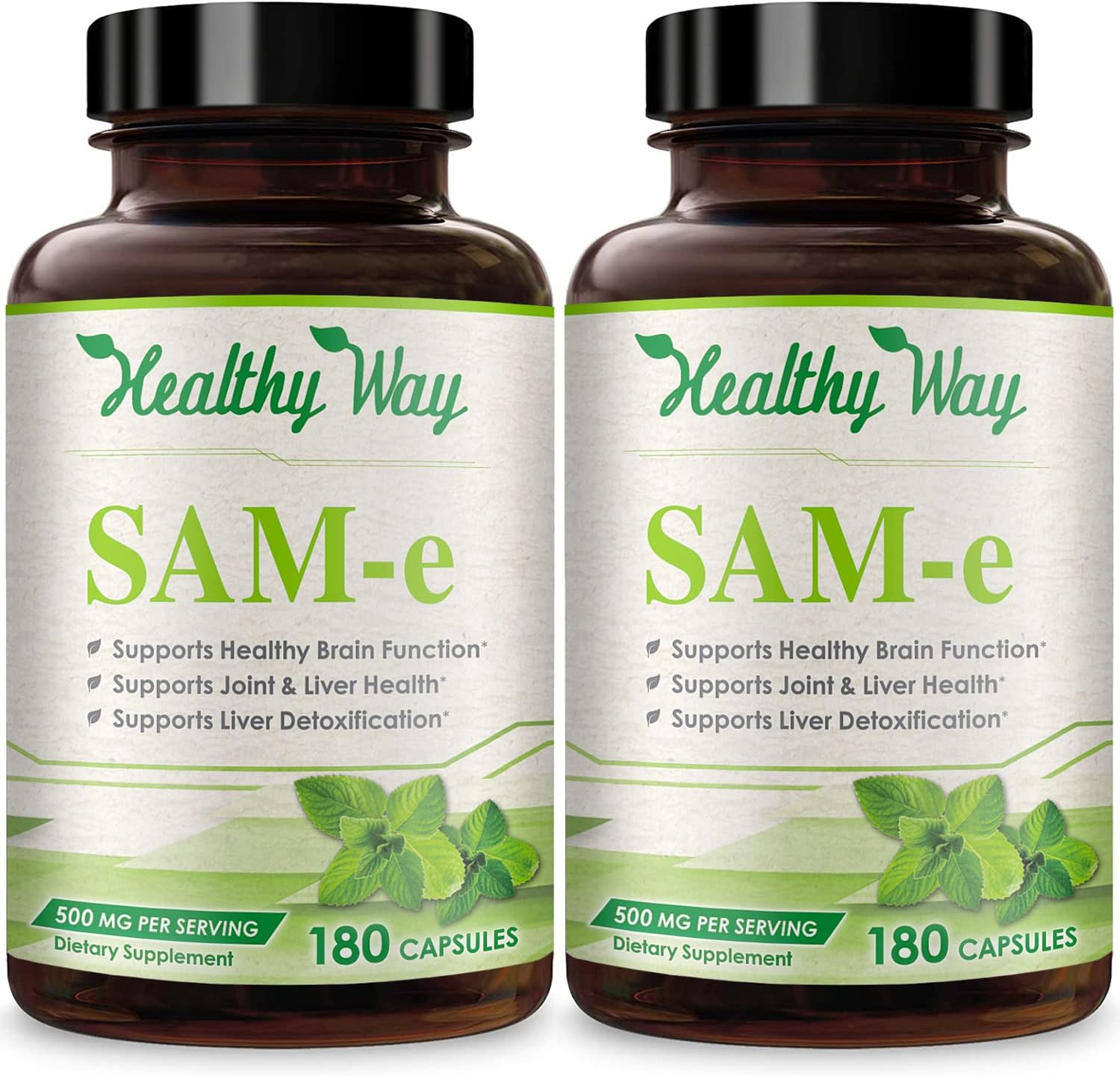 HealthyWayRx SAM-e 500mg - S-Adenosilmetionina - Suplemento de Alta Potencia (360 Cápsulas)