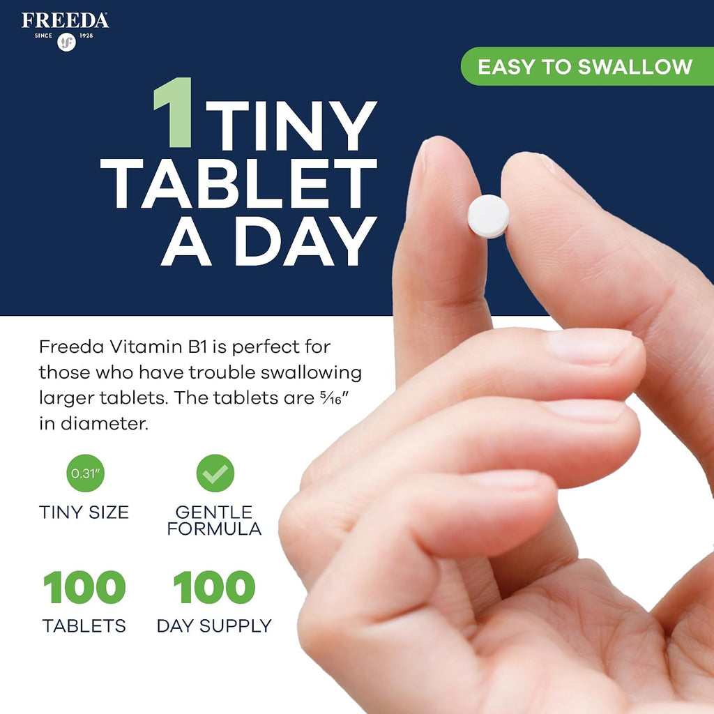 Freeda Vitamina B1 Tiamina 100 mg - 100 Comprimidos (Tiamina HCl)
