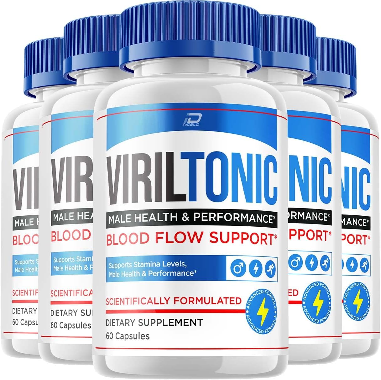Viril Tonic para Hombres - Suplemento Avanzado de Rendimiento (5 Envases, 300 Cápsulas)