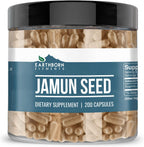 Earthborn Elements Semilla de Jamun 200 Cápsulas, Pura y Sin Diluir, Sin Aditivos