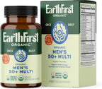 EarthFirst Organic Multivitamínico Diario para Hombres 50+ - 19 Vitaminas de Hierbas y Superalimentos, Apoya la Salud Prostática, Energía y Huesos Fuertes - 60 Comprimidos