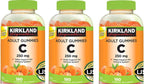 Kirkland Signature Vitamina C Gummies para Adultos 250 mg, 180 Gominolas (Pack de 3)