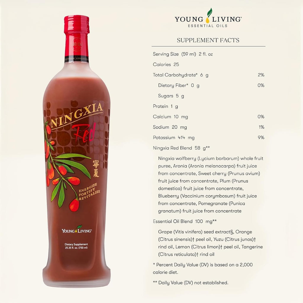 Young Living NingXia Red Bebida Antioxidante | 750 ml (Paquete de 2)