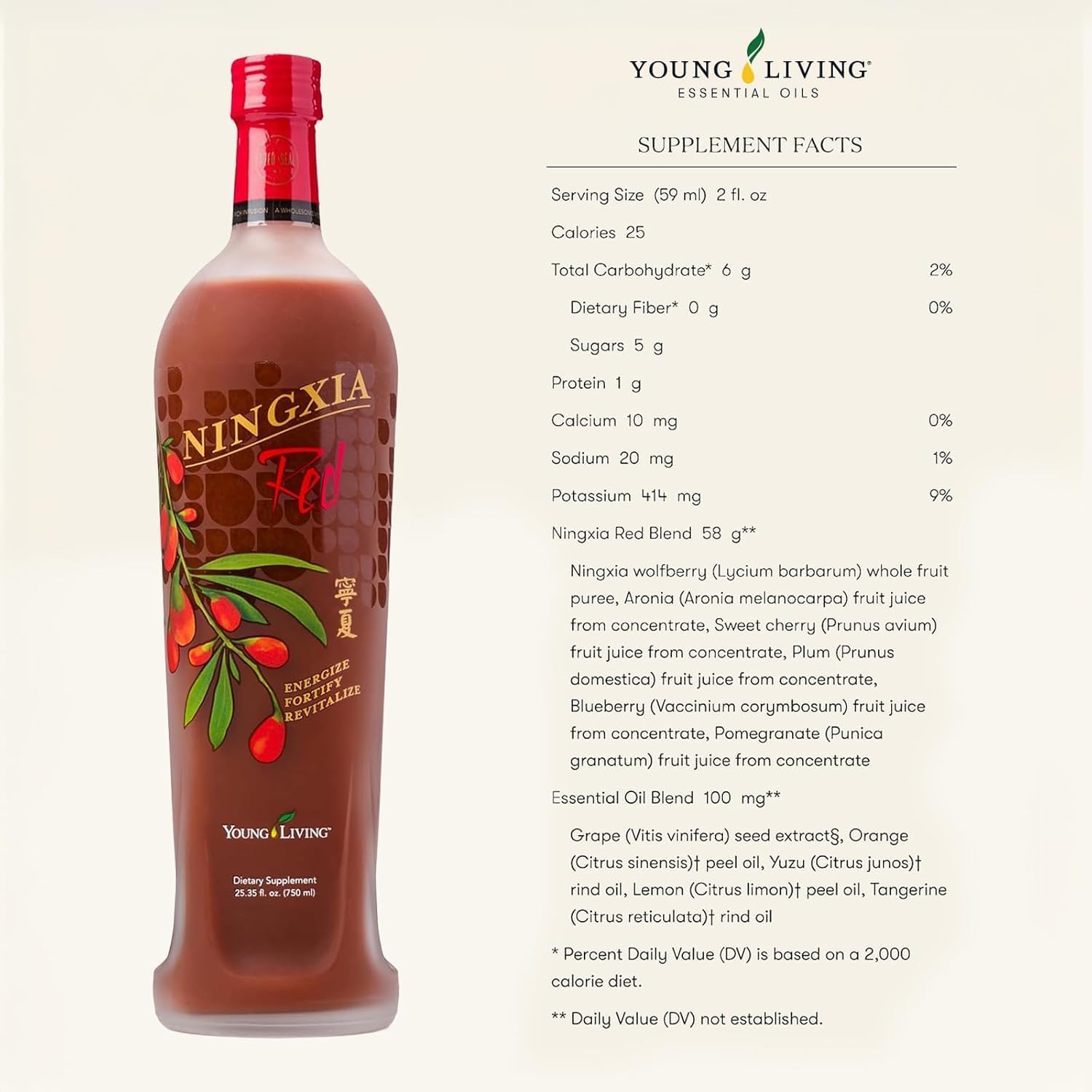 Young Living NingXia Red Bebida Antioxidante | 750 ml (Paquete de 2)