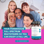 Dr. Brighten Women's Twice Daily — Multivitamínico Premium para Mujeres, Sin Hierro, 120 Cápsulas