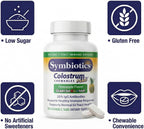 Symbiotics Naturade Calostro Masticable – Apoyo Inmunitario y Digestivo con Lactoferrina, Sin Gluten, Bajo en Azúcar (120 Comprimidos, Sabor Piña)
