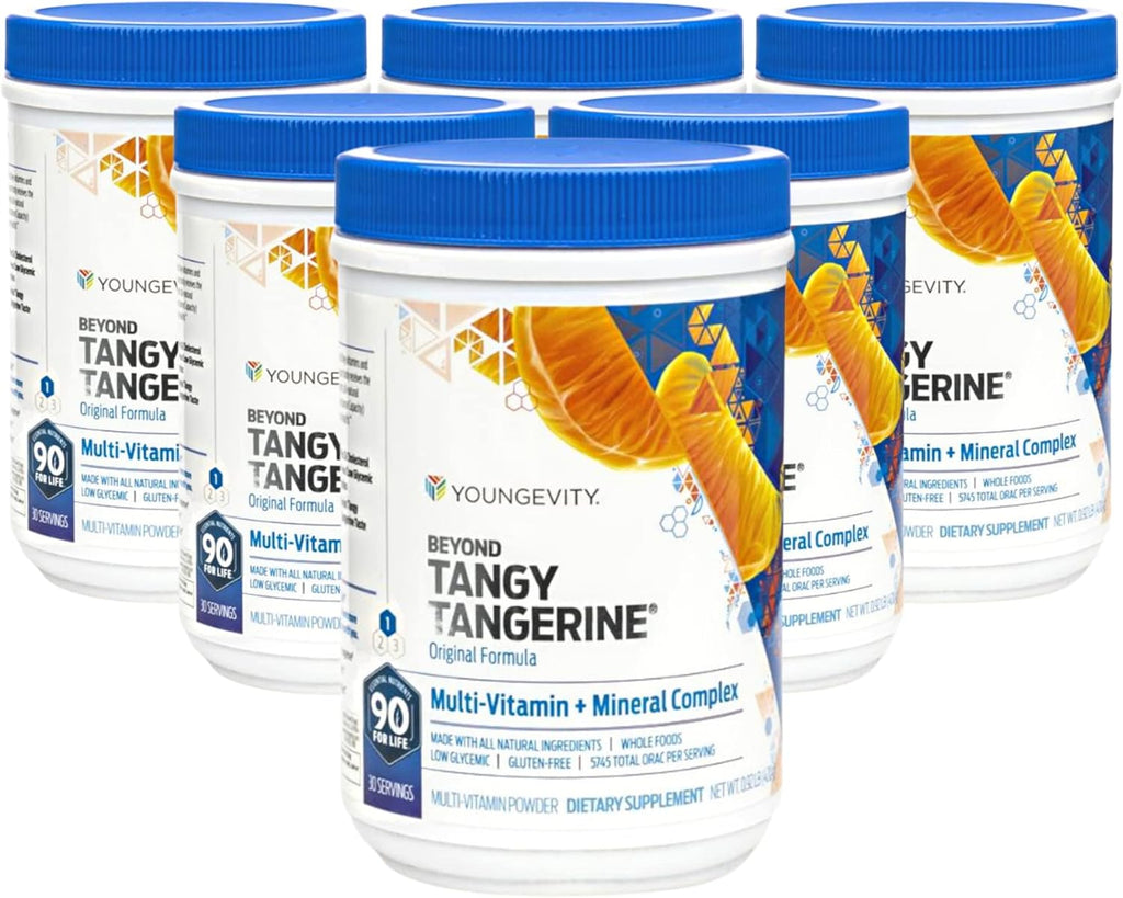 Youngevity Beyond Tangy Tangerine Original Formula - Complejo Multivitamínico y Mineral - Pack de 6