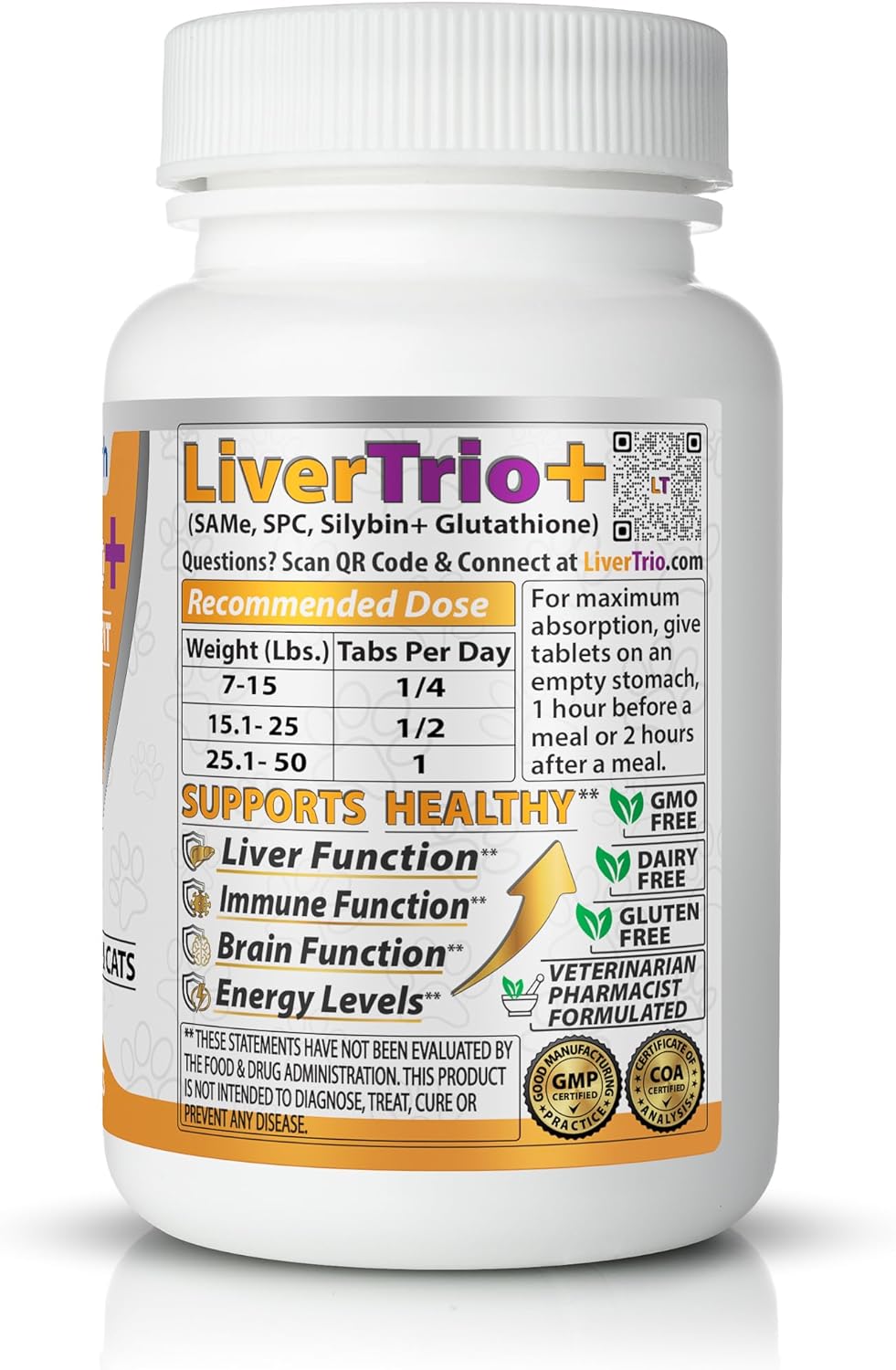 LiverTrio+ – Suplemento Hepático Completo para Perros Pequeños y Medianos (30 comprimidos masticables)